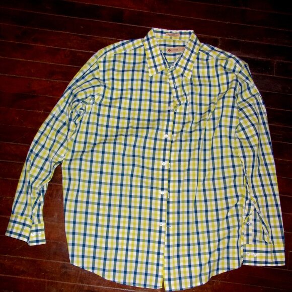 Haggar Other - Haggar size 181/2 > 36 / 37 mens casual dress shirt plaid blue green white